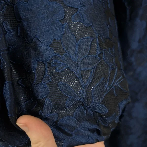 Vince Camuto Blue Floral Textured Minidress - Picture 14 of 15